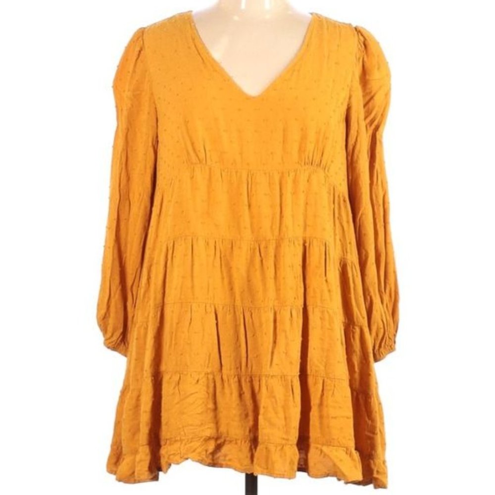 Urban Outfitters Long Sleeve Tiered Babydoll Mini